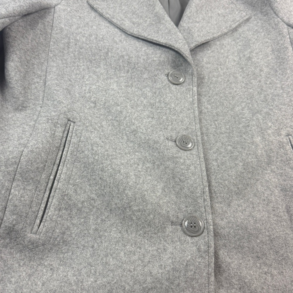 Kenneth Cole New York Mens XXL Gray Button Front Peacoat Jacket Coat - Picture 3 of 8